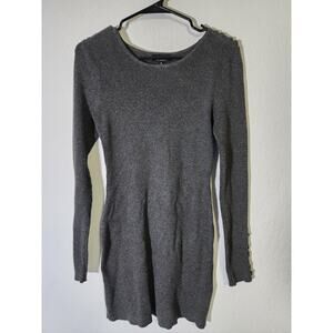 I.N. San Francisco Sweater Women's Size M Gray Dark Academia With Eyelet Details
